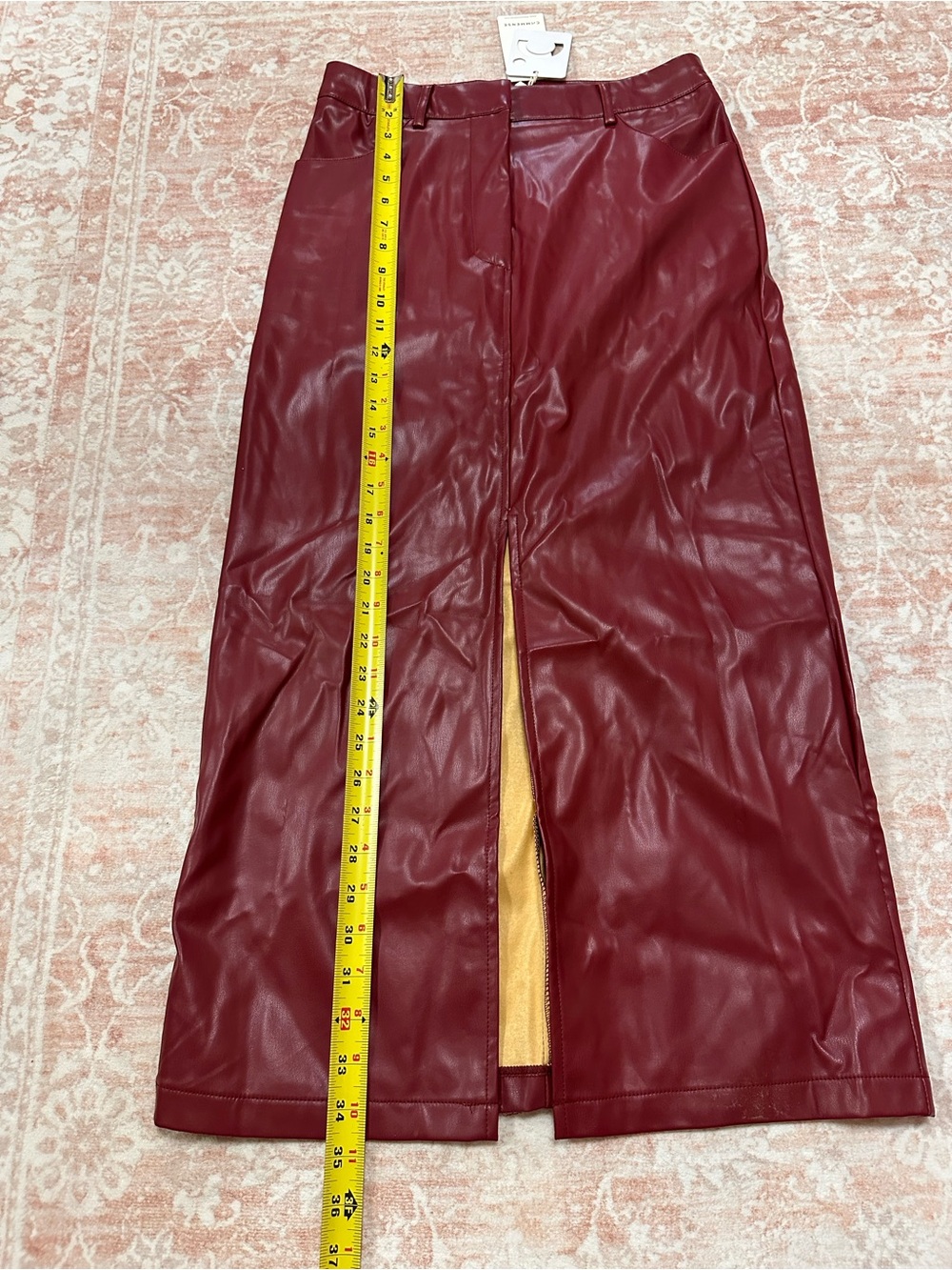 NWT 🥀 Commense Leather Skirt W/ Slit - Picture 12 of 13